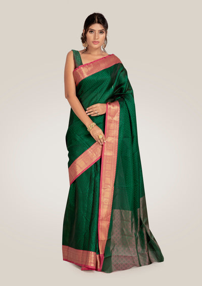 Forrest Green Silk Saree Indian Clothing in Denver, CO, Aurora, CO, Boulder, CO, Fort Collins, CO, Colorado Springs, CO, Parker, CO, Highlands Ranch, CO, Cherry Creek, CO, Centennial, CO, and Longmont, CO. NATIONWIDE SHIPPING USA- India Fashion X