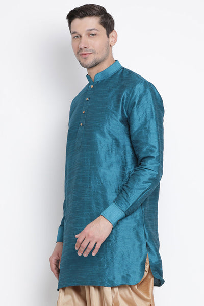 Blue Faux Silk Kurta Indian Clothing in Denver, CO, Aurora, CO, Boulder, CO, Fort Collins, CO, Colorado Springs, CO, Parker, CO, Highlands Ranch, CO, Cherry Creek, CO, Centennial, CO, and Longmont, CO. NATIONWIDE SHIPPING USA- India Fashion X