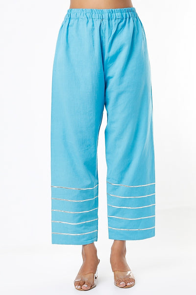 Ivory & Blue Block Print Kurta - Indian Clothing in Denver, CO, Aurora, CO, Boulder, CO, Fort Collins, CO, Colorado Springs, CO, Parker, CO, Highlands Ranch, CO, Cherry Creek, CO, Centennial, CO, and Longmont, CO. Nationwide shipping USA - India Fashion X