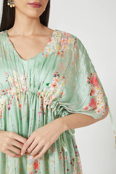 Sea Green Kimono Kaftan Indian Clothing in Denver, CO, Aurora, CO, Boulder, CO, Fort Collins, CO, Colorado Springs, CO, Parker, CO, Highlands Ranch, CO, Cherry Creek, CO, Centennial, CO, and Longmont, CO. NATIONWIDE SHIPPING USA- India Fashion X