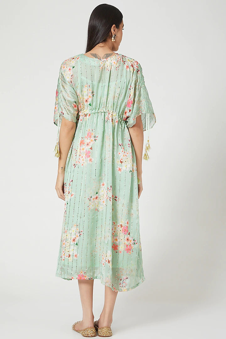 Sea Green Kimono Kaftan Indian Clothing in Denver, CO, Aurora, CO, Boulder, CO, Fort Collins, CO, Colorado Springs, CO, Parker, CO, Highlands Ranch, CO, Cherry Creek, CO, Centennial, CO, and Longmont, CO. NATIONWIDE SHIPPING USA- India Fashion X