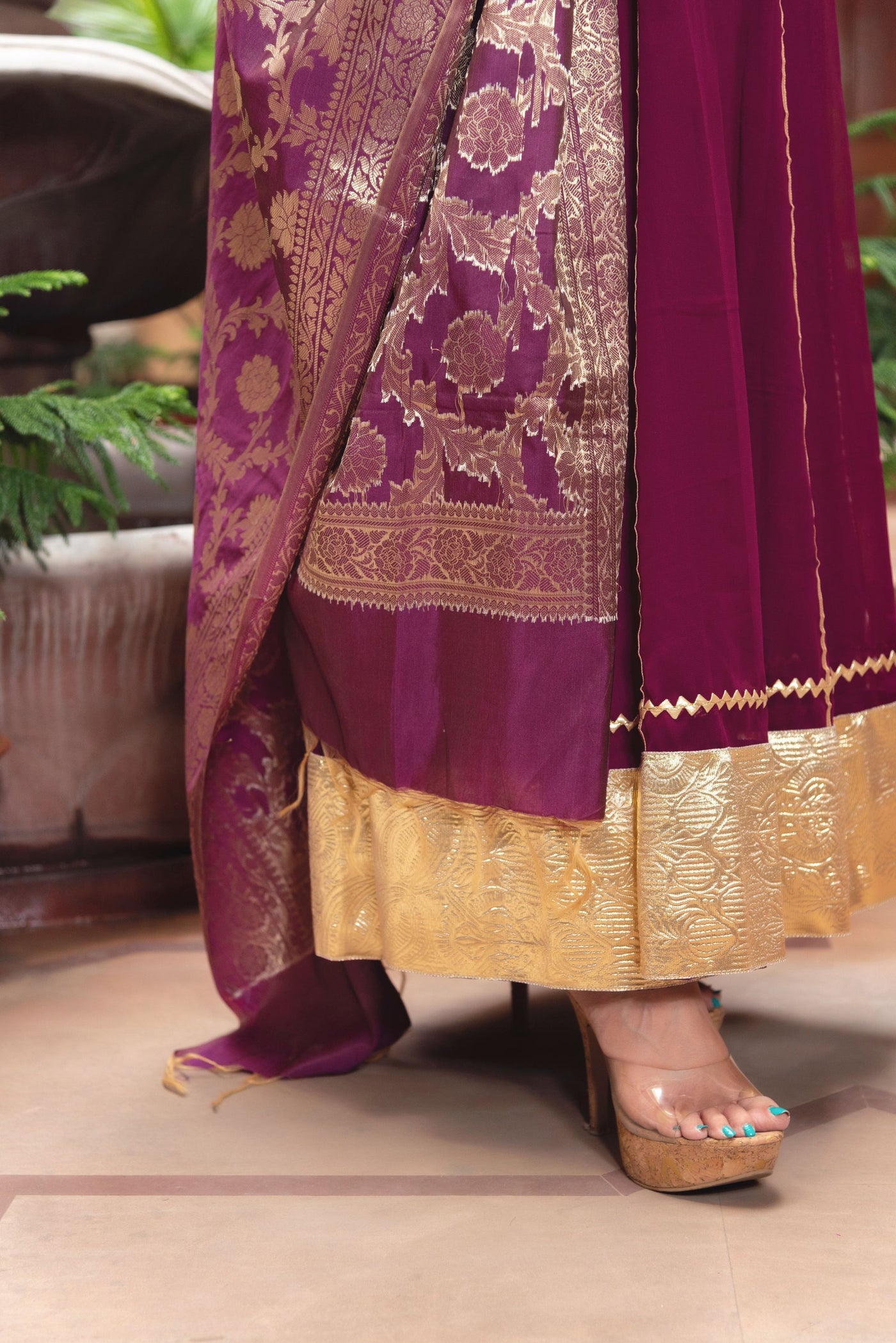 Plum Anarkali - Indian Clothing in Denver, CO, Aurora, CO, Boulder, CO, Fort Collins, CO, Colorado Springs, CO, Parker, CO, Highlands Ranch, CO, Cherry Creek, CO, Centennial, CO, and Longmont, CO. Nationwide shipping USA - India Fashion X