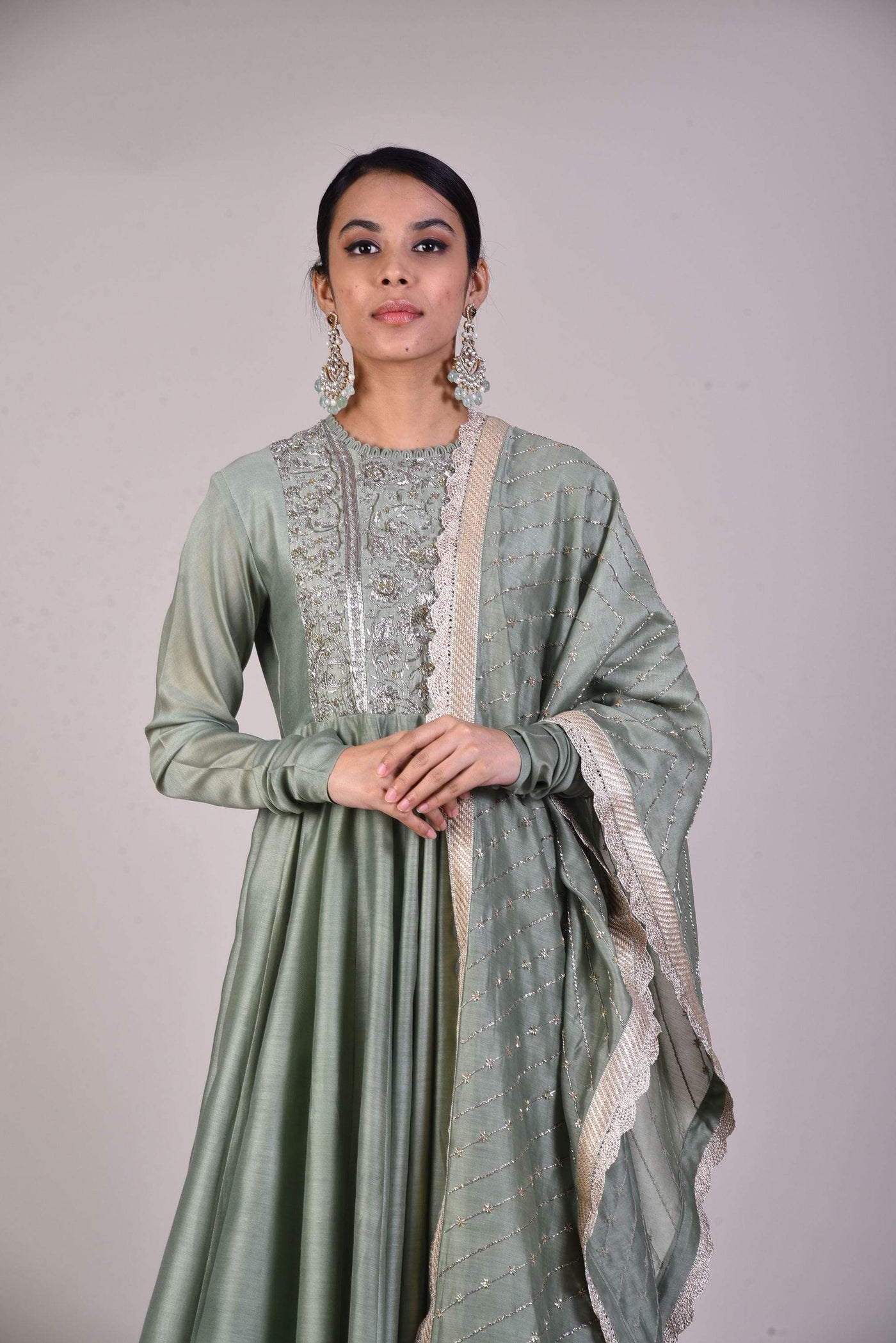 Mint Green Yoke Anarkali - Indian Clothing in Denver, CO, Aurora, CO, Boulder, CO, Fort Collins, CO, Colorado Springs, CO, Parker, CO, Highlands Ranch, CO, Cherry Creek, CO, Centennial, CO, and Longmont, CO. Nationwide shipping USA - India Fashion X