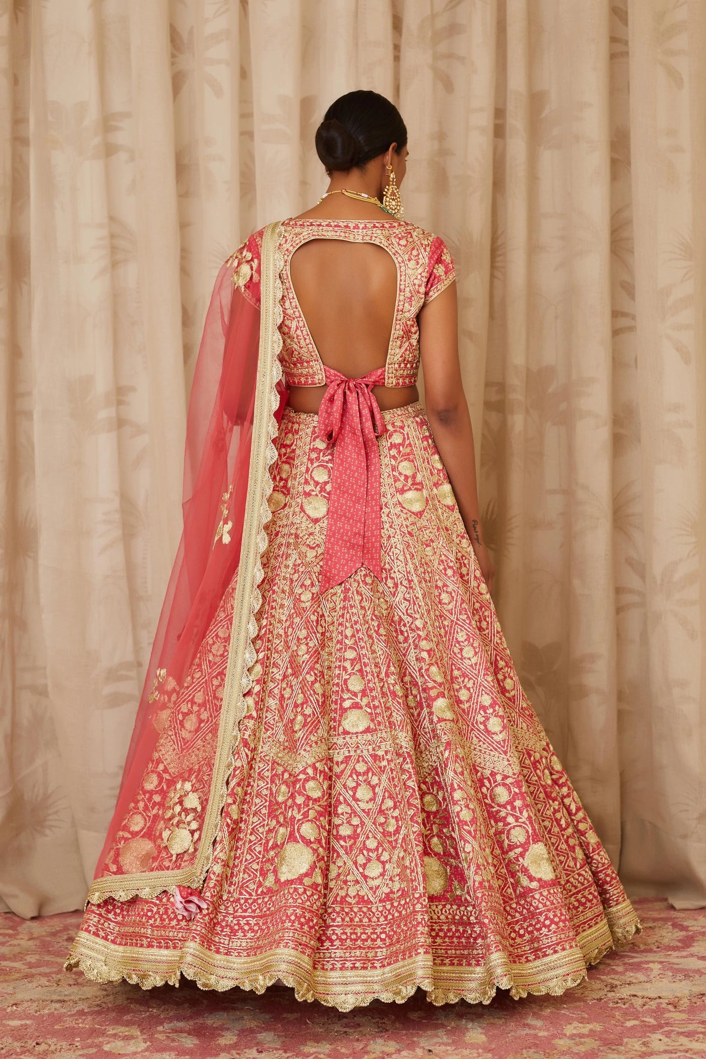 Coral Embroidered Lehenga Indian Clothing in Denver, CO, Aurora, CO, Boulder, CO, Fort Collins, CO, Colorado Springs, CO, Parker, CO, Highlands Ranch, CO, Cherry Creek, CO, Centennial, CO, and Longmont, CO. NATIONWIDE SHIPPING USA- India Fashion X