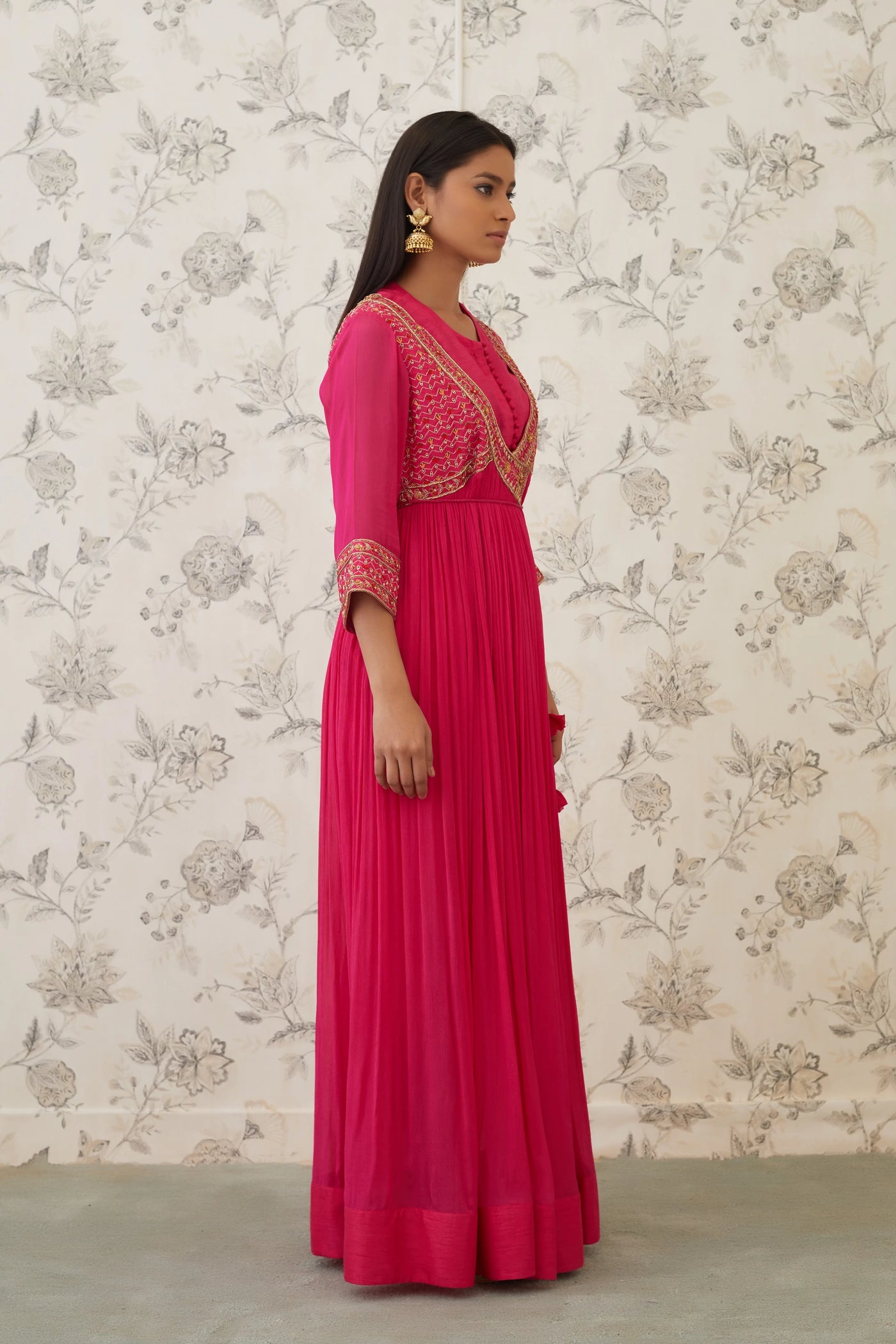 Hot Pink Angrakha Set Indian Clothing in Denver, CO, Aurora, CO, Boulder, CO, Fort Collins, CO, Colorado Springs, CO, Parker, CO, Highlands Ranch, CO, Cherry Creek, CO, Centennial, CO, and Longmont, CO. NATIONWIDE SHIPPING USA- India Fashion X