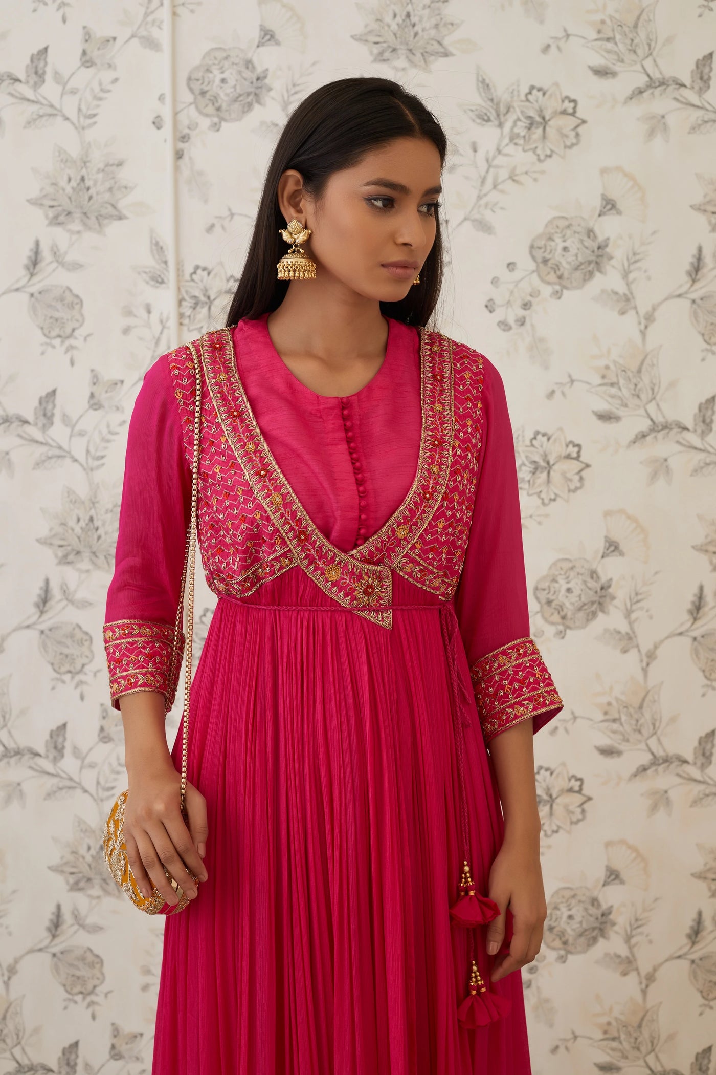 Hot Pink Angrakha Set- Indian Clothing in Denver, CO and Aurora, CO- India Fashion X Indian Fashion Xpressions Hot Pink Angrakha Set- Indian Clothing in Denver, CO and Aurora, CO- India Fashion X Indian Fashion Xpressions