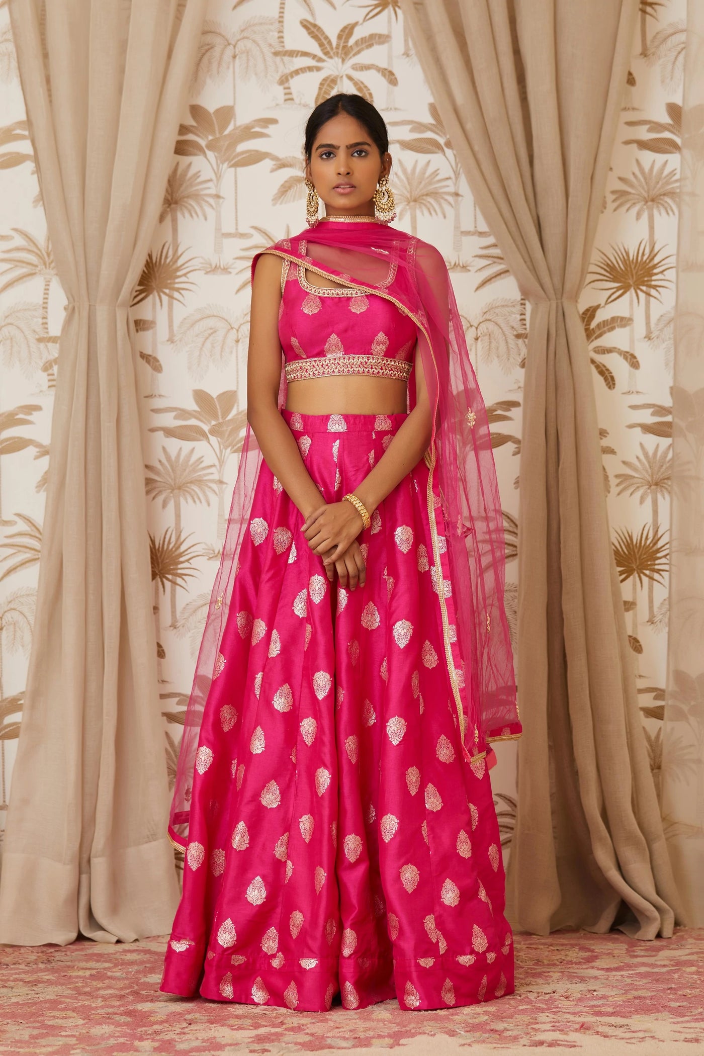 Magenta Zardosi Lehenga Set Indian Clothing in Denver, CO, Aurora, CO, Boulder, CO, Fort Collins, CO, Colorado Springs, CO, Parker, CO, Highlands Ranch, CO, Cherry Creek, CO, Centennial, CO, and Longmont, CO. NATIONWIDE SHIPPING USA- India Fashion X