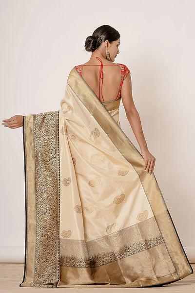 Ivory Embroidered Saree Indian Clothing in Denver, CO, Aurora, CO, Boulder, CO, Fort Collins, CO, Colorado Springs, CO, Parker, CO, Highlands Ranch, CO, Cherry Creek, CO, Centennial, CO, and Longmont, CO. NATIONWIDE SHIPPING USA- India Fashion X