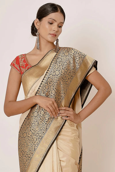 Ivory Embroidered Saree Indian Clothing in Denver, CO, Aurora, CO, Boulder, CO, Fort Collins, CO, Colorado Springs, CO, Parker, CO, Highlands Ranch, CO, Cherry Creek, CO, Centennial, CO, and Longmont, CO. NATIONWIDE SHIPPING USA- India Fashion X