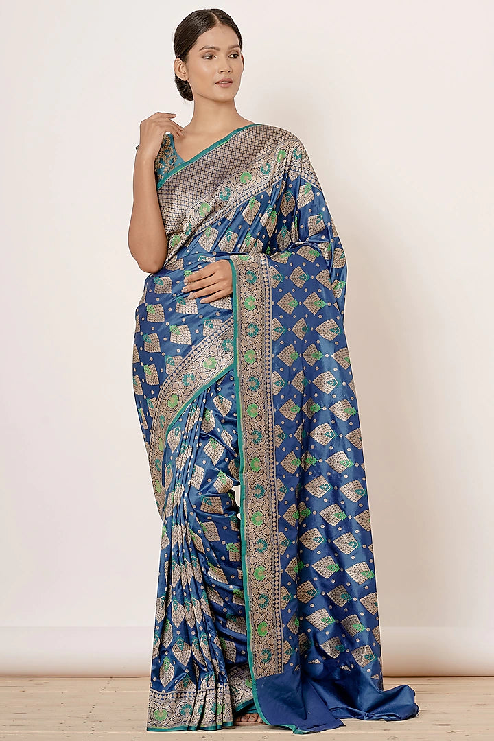 Bright Peacock Blue Saree Set Indian Clothing in Denver, CO, Aurora, CO, Boulder, CO, Fort Collins, CO, Colorado Springs, CO, Parker, CO, Highlands Ranch, CO, Cherry Creek, CO, Centennial, CO, and Longmont, CO. NATIONWIDE SHIPPING USA- India Fashion X