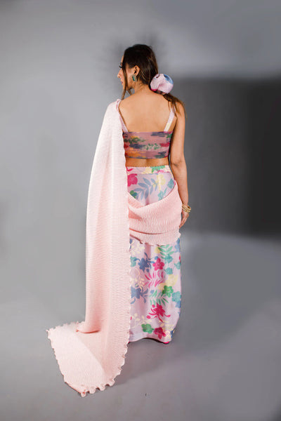 Poppins Draped Saree Set Indian Clothing in Denver, CO, Aurora, CO, Boulder, CO, Fort Collins, CO, Colorado Springs, CO, Parker, CO, Highlands Ranch, CO, Cherry Creek, CO, Centennial, CO, and Longmont, CO. NATIONWIDE SHIPPING USA- India Fashion X