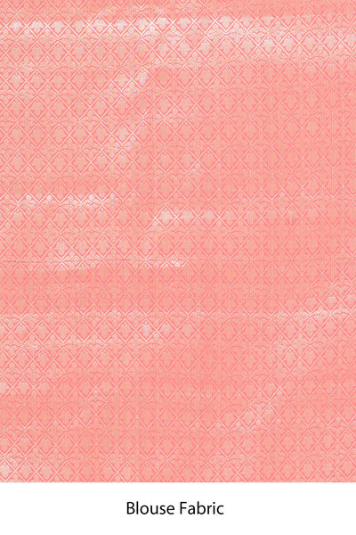 Peach Banarasi Tissue Silk Saree - Indian Clothing in Denver, CO, Aurora, CO, Boulder, CO, Fort Collins, CO, Colorado Springs, CO, Parker, CO, Highlands Ranch, CO, Cherry Creek, CO, Centennial, CO, and Longmont, CO. Nationwide shipping USA - India Fashion X