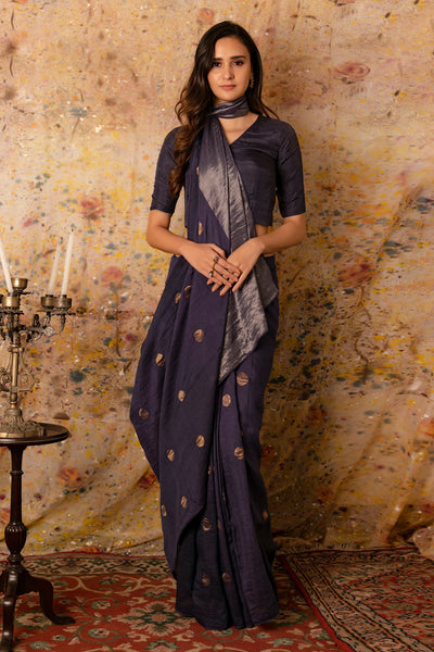 Blue Zari Silk Saree - Indian Clothing in Denver, CO, Aurora, CO, Boulder, CO, Fort Collins, CO, Colorado Springs, CO, Parker, CO, Highlands Ranch, CO, Cherry Creek, CO, Centennial, CO, and Longmont, CO. Nationwide shipping USA - India Fashion X