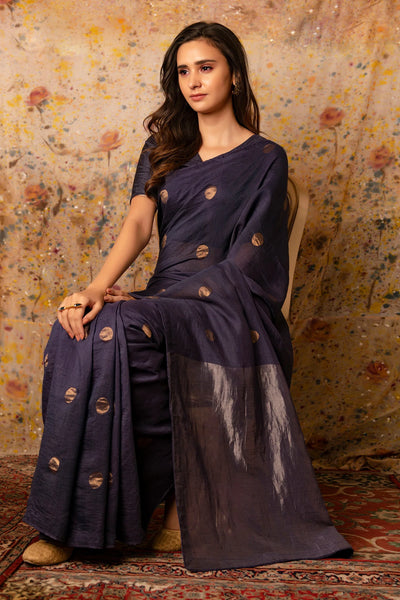 Blue Zari Silk Saree - Indian Clothing in Denver, CO, Aurora, CO, Boulder, CO, Fort Collins, CO, Colorado Springs, CO, Parker, CO, Highlands Ranch, CO, Cherry Creek, CO, Centennial, CO, and Longmont, CO. Nationwide shipping USA - India Fashion X