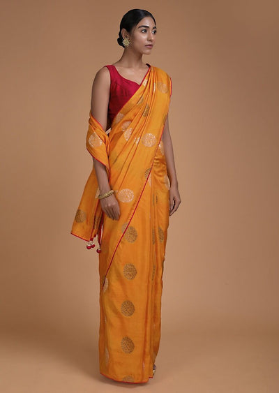 Amber Yellow Saree Indian Clothing in Denver, CO, Aurora, CO, Boulder, CO, Fort Collins, CO, Colorado Springs, CO, Parker, CO, Highlands Ranch, CO, Cherry Creek, CO, Centennial, CO, and Longmont, CO. NATIONWIDE SHIPPING USA- India Fashion X