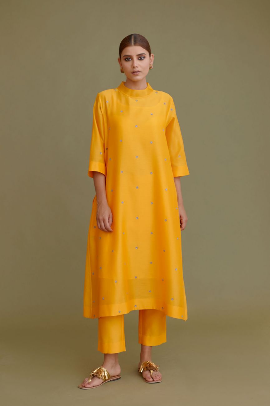 Mango Silk Tunic Set - Indian Clothing in Denver, CO, Aurora, CO, Boulder, CO, Fort Collins, CO, Colorado Springs, CO, Parker, CO, Highlands Ranch, CO, Cherry Creek, CO, Centennial, CO, and Longmont, CO. Nationwide shipping USA - India Fashion X