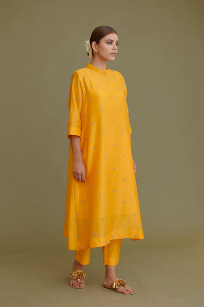Mango Silk Tunic Set - Indian Clothing in Denver, CO, Aurora, CO, Boulder, CO, Fort Collins, CO, Colorado Springs, CO, Parker, CO, Highlands Ranch, CO, Cherry Creek, CO, Centennial, CO, and Longmont, CO. Nationwide shipping USA - India Fashion X