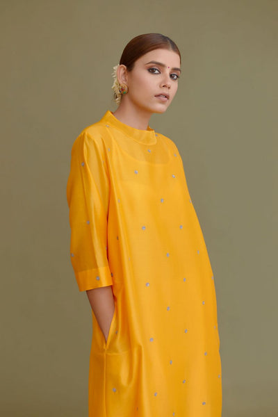 Mango Silk Tunic Set - Indian Clothing in Denver, CO, Aurora, CO, Boulder, CO, Fort Collins, CO, Colorado Springs, CO, Parker, CO, Highlands Ranch, CO, Cherry Creek, CO, Centennial, CO, and Longmont, CO. Nationwide shipping USA - India Fashion X
