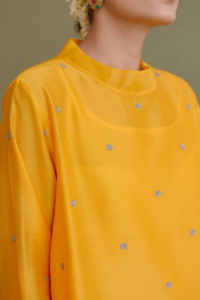Mango Silk Tunic Set - Indian Clothing in Denver, CO, Aurora, CO, Boulder, CO, Fort Collins, CO, Colorado Springs, CO, Parker, CO, Highlands Ranch, CO, Cherry Creek, CO, Centennial, CO, and Longmont, CO. Nationwide shipping USA - India Fashion X