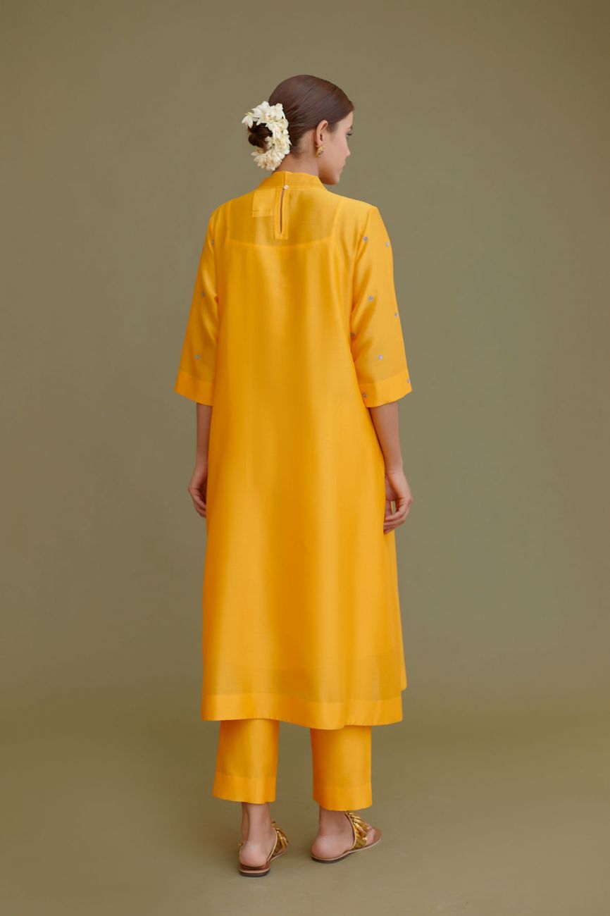 Mango Silk Tunic Set - Indian Clothing in Denver, CO, Aurora, CO, Boulder, CO, Fort Collins, CO, Colorado Springs, CO, Parker, CO, Highlands Ranch, CO, Cherry Creek, CO, Centennial, CO, and Longmont, CO. Nationwide shipping USA - India Fashion X