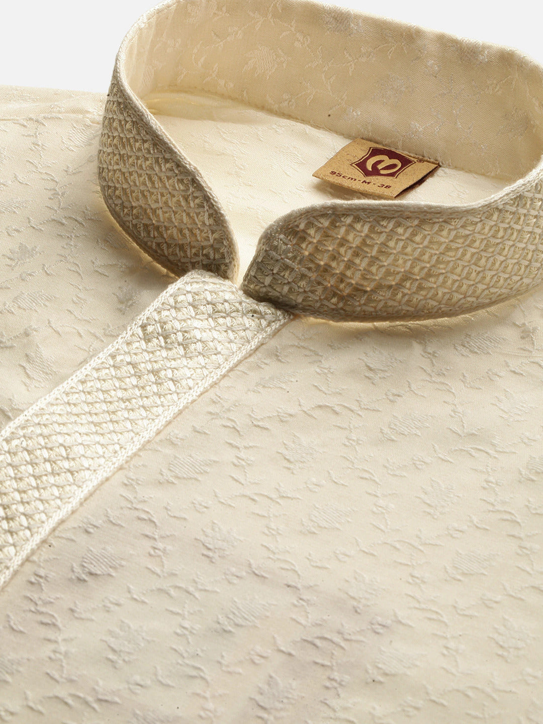 Cream Textured Kurta Set Indian Clothing in Denver, CO, Aurora, CO, Boulder, CO, Fort Collins, CO, Colorado Springs, CO, Parker, CO, Highlands Ranch, CO, Cherry Creek, CO, Centennial, CO, and Longmont, CO. NATIONWIDE SHIPPING USA- India Fashion X