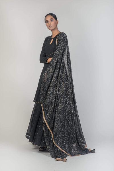 Black Georgette Embroidered Lehenga Indian Clothing in Denver, CO, Aurora, CO, Boulder, CO, Fort Collins, CO, Colorado Springs, CO, Parker, CO, Highlands Ranch, CO, Cherry Creek, CO, Centennial, CO, and Longmont, CO. NATIONWIDE SHIPPING USA- India Fashion X
