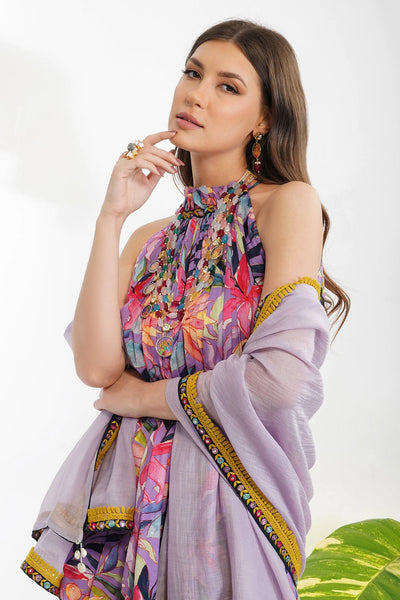 Tropical Flower Gharara Set - Indian Clothing in Denver, CO, Aurora, CO, Boulder, CO, Fort Collins, CO, Colorado Springs, CO, Parker, CO, Highlands Ranch, CO, Cherry Creek, CO, Centennial, CO, and Longmont, CO. Nationwide shipping USA - India Fashion X