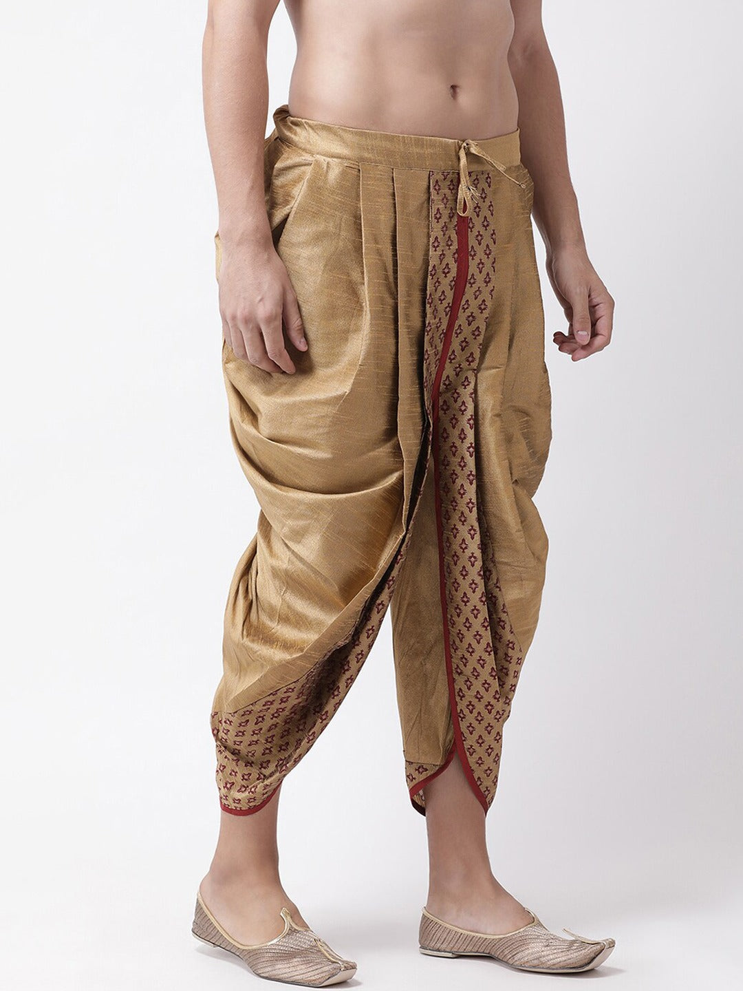 Golden & Maroon Silk Dhoti Pants Indian Clothing in Denver, CO, Aurora, CO, Boulder, CO, Fort Collins, CO, Colorado Springs, CO, Parker, CO, Highlands Ranch, CO, Cherry Creek, CO, Centennial, CO, and Longmont, CO. NATIONWIDE SHIPPING USA- India Fashion X