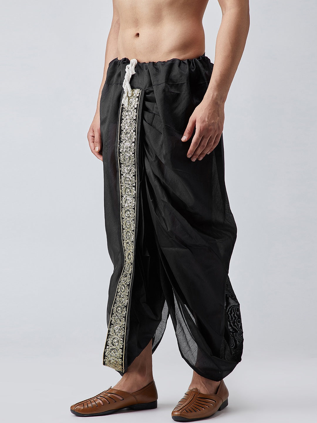 Black Embroidered Dhoti Pants Indian Clothing in Denver, CO, Aurora, CO, Boulder, CO, Fort Collins, CO, Colorado Springs, CO, Parker, CO, Highlands Ranch, CO, Cherry Creek, CO, Centennial, CO, and Longmont, CO. NATIONWIDE SHIPPING USA- India Fashion X