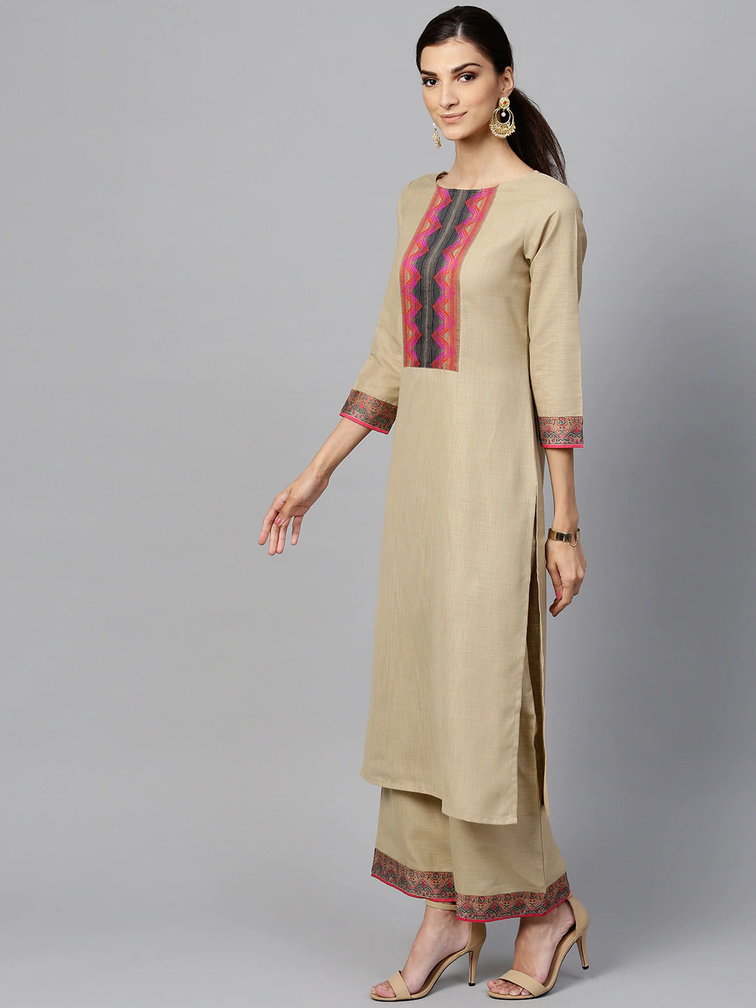 Muted Hazelnut Kurta Set - Indian Clothing in Denver, CO, Aurora, CO, Boulder, CO, Fort Collins, CO, Colorado Springs, CO, Parker, CO, Highlands Ranch, CO, Cherry Creek, CO, Centennial, CO, and Longmont, CO. Nationwide shipping USA - India Fashion X