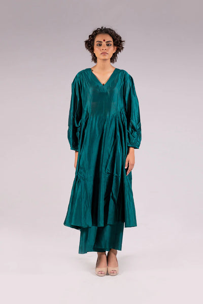 Teal Ksama Kurta Set - Indian Clothing in Denver, CO, Aurora, CO, Boulder, CO, Fort Collins, CO, Colorado Springs, CO, Parker, CO, Highlands Ranch, CO, Cherry Creek, CO, Centennial, CO, and Longmont, CO. Nationwide shipping USA - India Fashion X