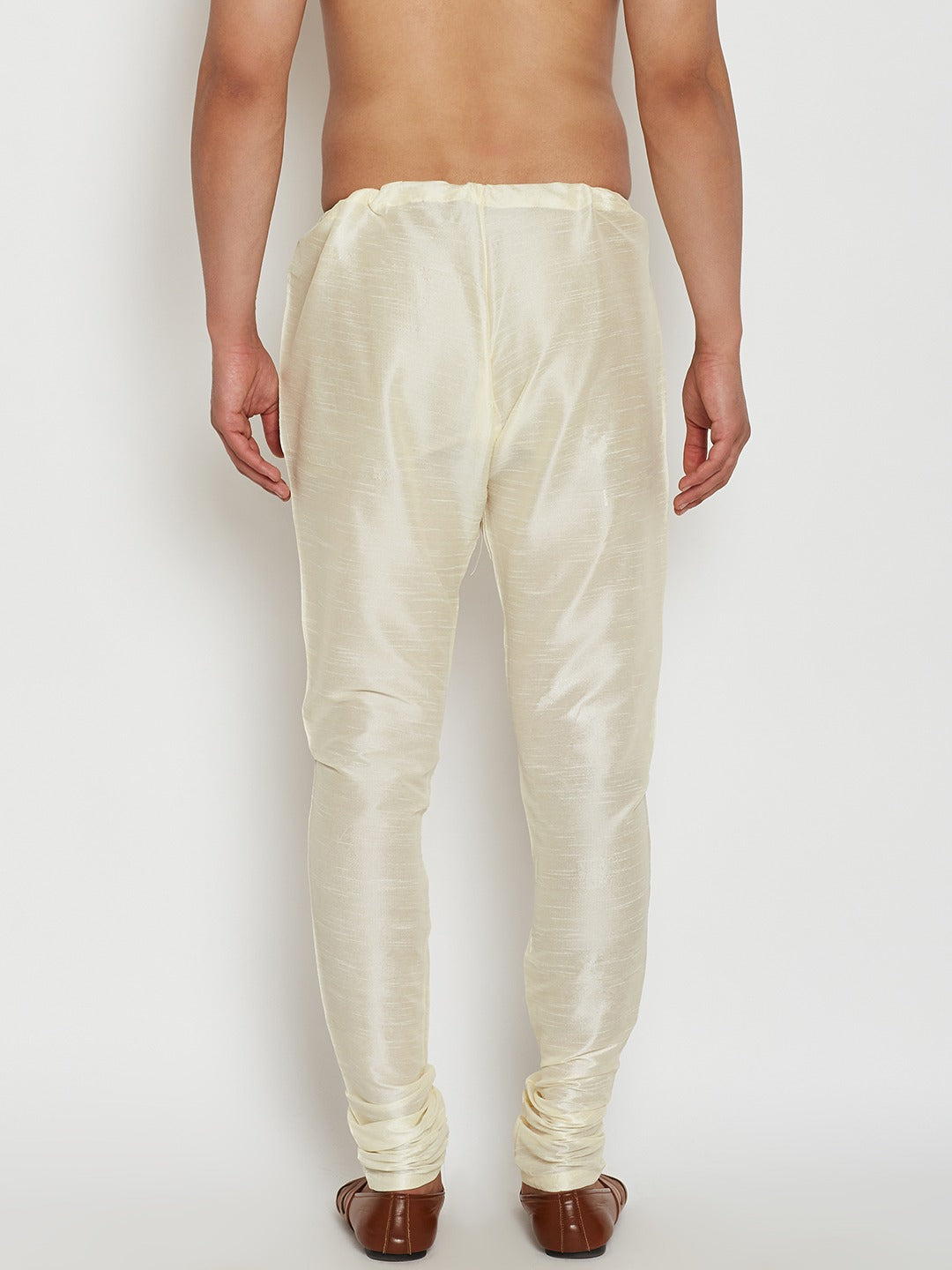 Cream Solid Silk Churidar Indian Clothing in Denver, CO, Aurora, CO, Boulder, CO, Fort Collins, CO, Colorado Springs, CO, Parker, CO, Highlands Ranch, CO, Cherry Creek, CO, Centennial, CO, and Longmont, CO. NATIONWIDE SHIPPING USA- India Fashion X