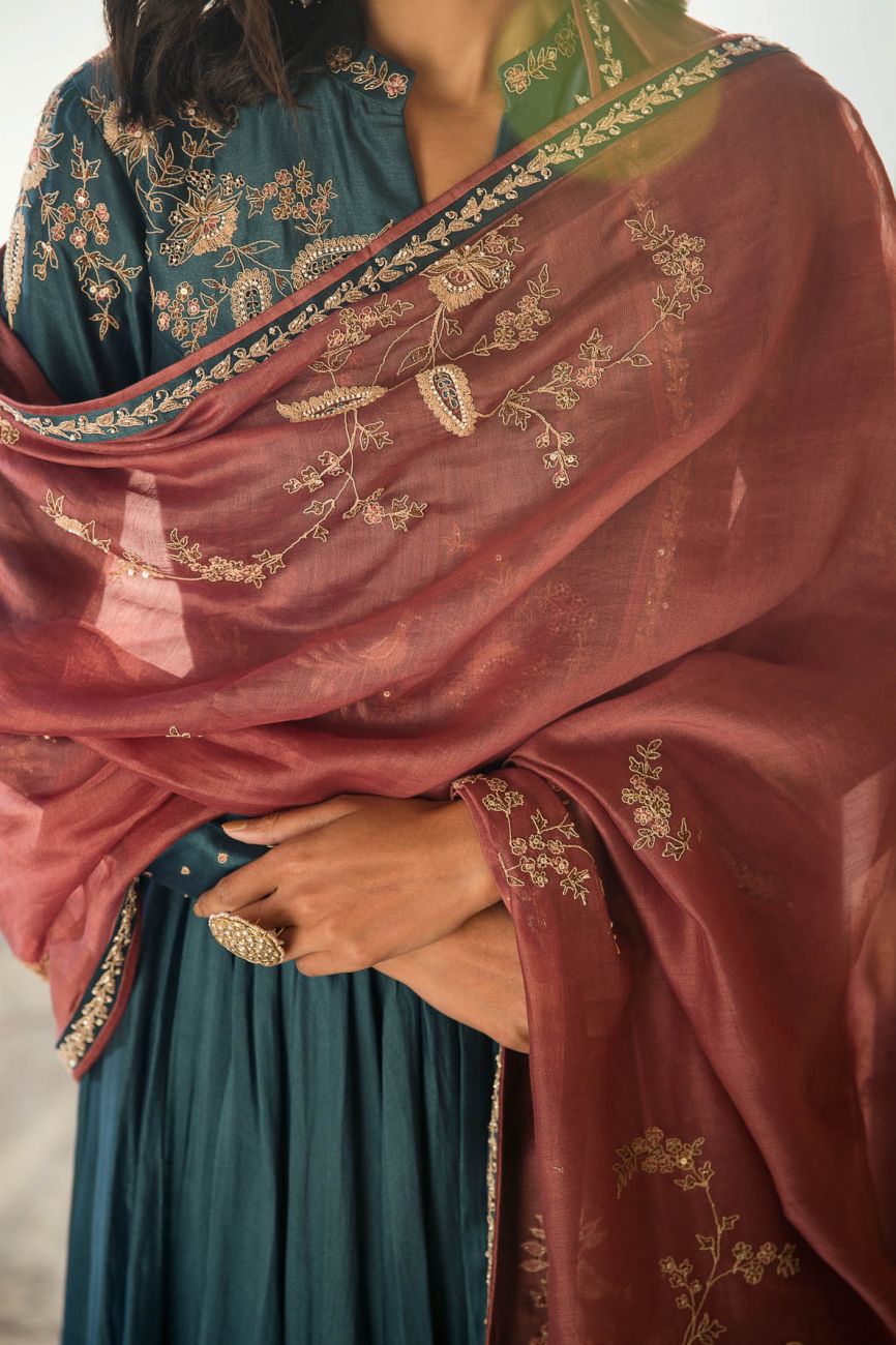 Turquoise Blue Anarkali Set - Indian Clothing in Denver, CO, Aurora, CO, Boulder, CO, Fort Collins, CO, Colorado Springs, CO, Parker, CO, Highlands Ranch, CO, Cherry Creek, CO, Centennial, CO, and Longmont, CO. Nationwide shipping USA - India Fashion X