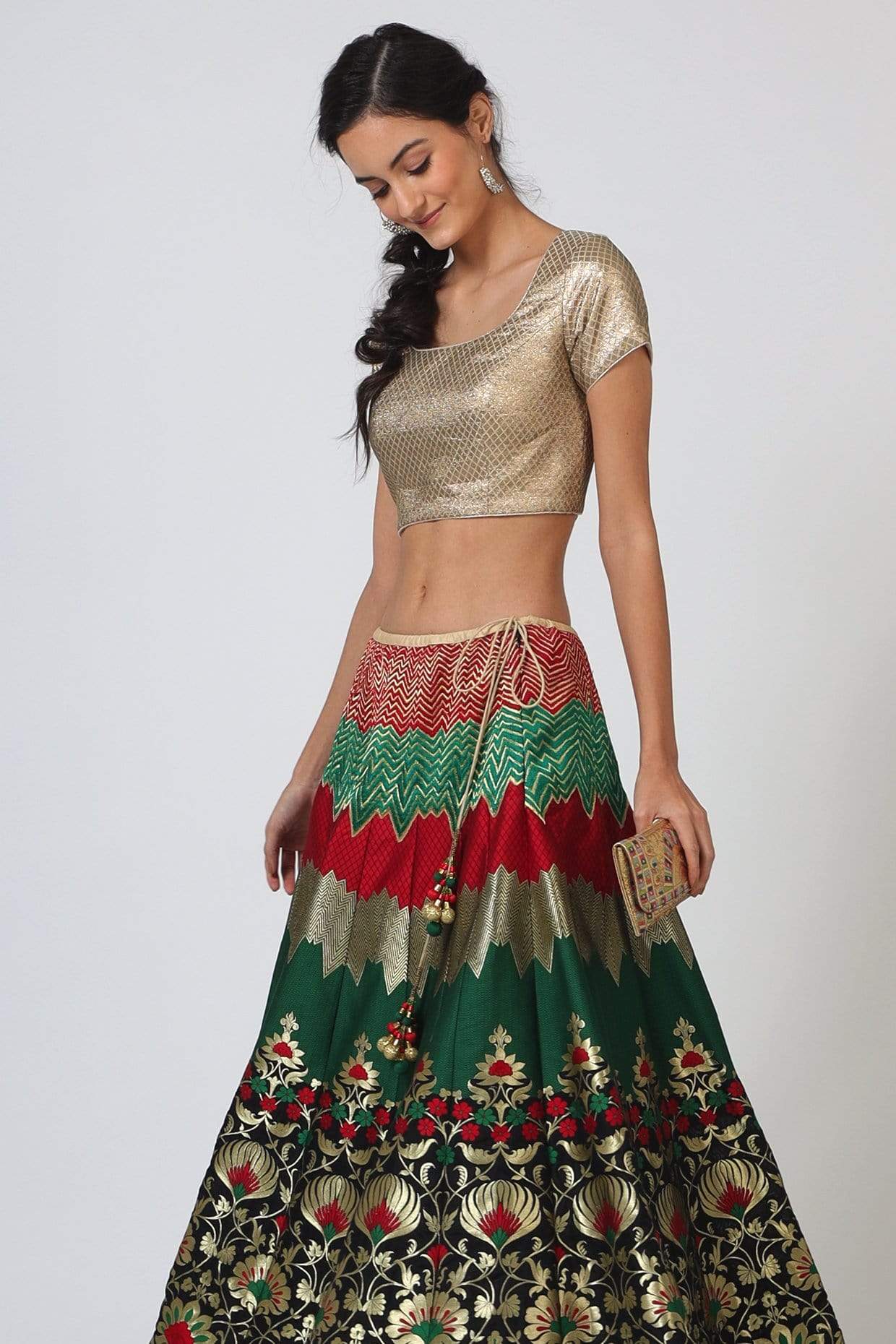 Black Base Brocade Lehenga Indian Clothing in Denver, CO, Aurora, CO, Boulder, CO, Fort Collins, CO, Colorado Springs, CO, Parker, CO, Highlands Ranch, CO, Cherry Creek, CO, Centennial, CO, and Longmont, CO. NATIONWIDE SHIPPING USA- India Fashion X