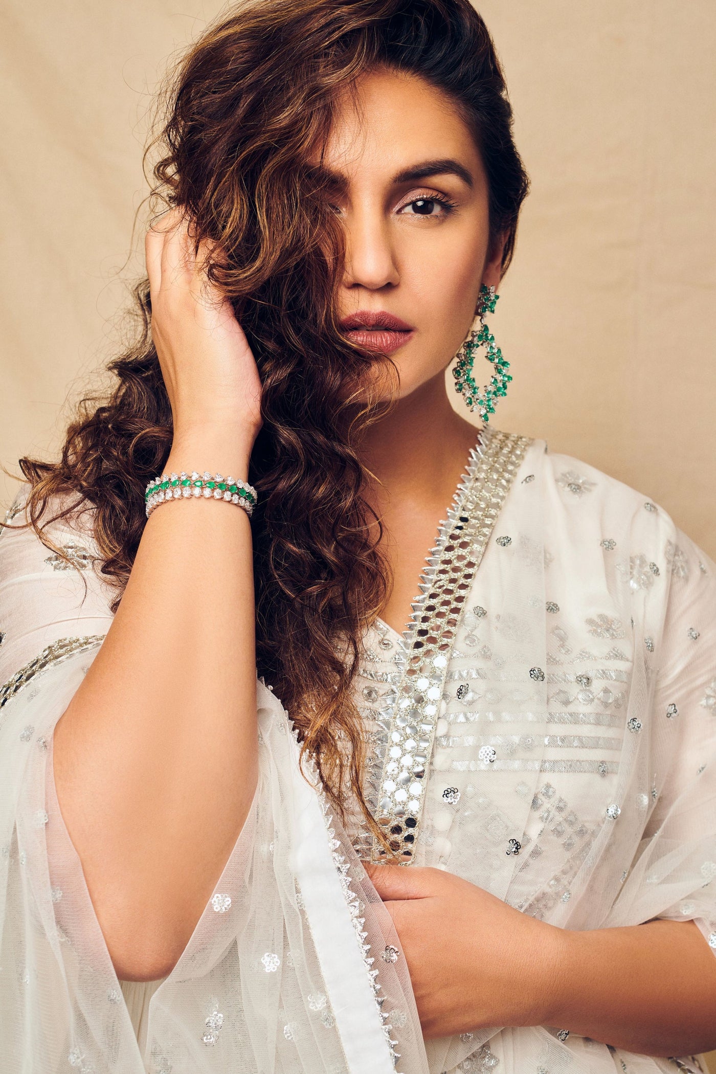 Tiered Ivory Anarkali Set - Indian Clothing in Denver, CO, Aurora, CO, Boulder, CO, Fort Collins, CO, Colorado Springs, CO, Parker, CO, Highlands Ranch, CO, Cherry Creek, CO, Centennial, CO, and Longmont, CO. Nationwide shipping USA - India Fashion X
