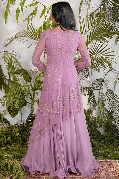 Lilac Embroidered Anarkali Set Indian Clothing in Denver, CO, Aurora, CO, Boulder, CO, Fort Collins, CO, Colorado Springs, CO, Parker, CO, Highlands Ranch, CO, Cherry Creek, CO, Centennial, CO, and Longmont, CO. NATIONWIDE SHIPPING USA- India Fashion X
