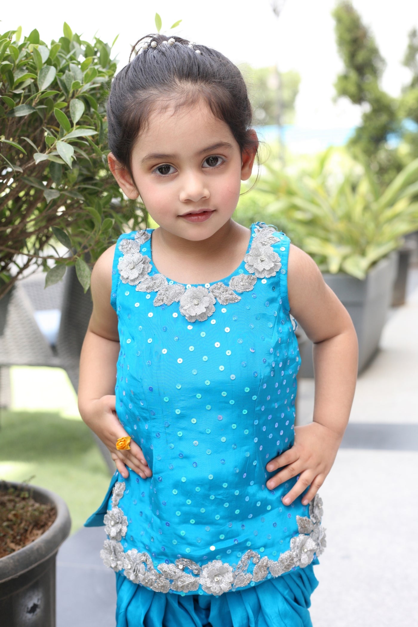 Girls' Cerulean Blue Patiala Suit Indian Clothing in Denver, CO, Aurora, CO, Boulder, CO, Fort Collins, CO, Colorado Springs, CO, Parker, CO, Highlands Ranch, CO, Cherry Creek, CO, Centennial, CO, and Longmont, CO. NATIONWIDE SHIPPING USA- India Fashion X