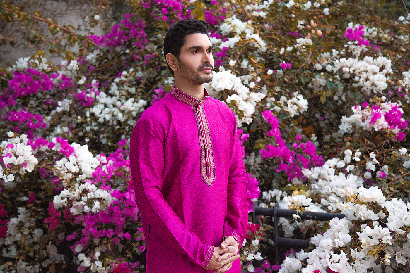 Magenta Embroidered Kurta Set Indian Clothing in Denver, CO, Aurora, CO, Boulder, CO, Fort Collins, CO, Colorado Springs, CO, Parker, CO, Highlands Ranch, CO, Cherry Creek, CO, Centennial, CO, and Longmont, CO. NATIONWIDE SHIPPING USA- India Fashion X