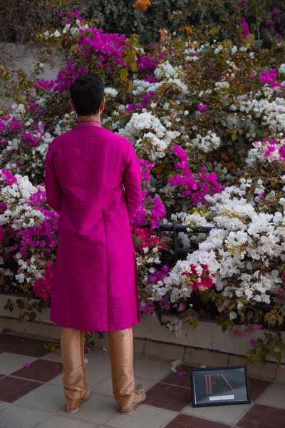 Magenta Embroidered Kurta Set Indian Clothing in Denver, CO, Aurora, CO, Boulder, CO, Fort Collins, CO, Colorado Springs, CO, Parker, CO, Highlands Ranch, CO, Cherry Creek, CO, Centennial, CO, and Longmont, CO. NATIONWIDE SHIPPING USA- India Fashion X