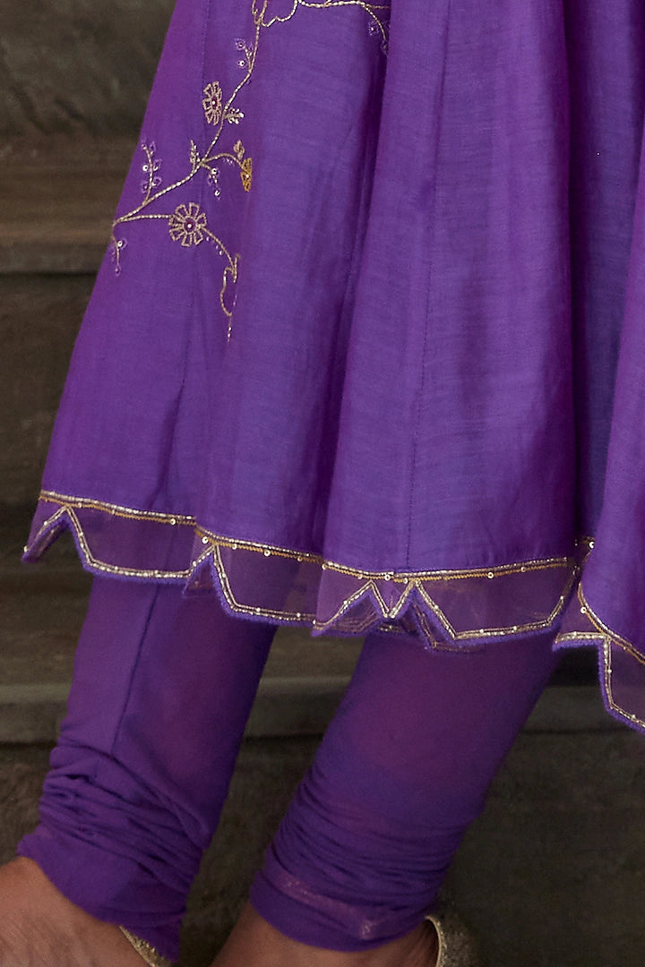 Royal Purple Anarkali Set Indian Clothing in Denver, CO, Aurora, CO, Boulder, CO, Fort Collins, CO, Colorado Springs, CO, Parker, CO, Highlands Ranch, CO, Cherry Creek, CO, Centennial, CO, and Longmont, CO. NATIONWIDE SHIPPING USA- India Fashion X