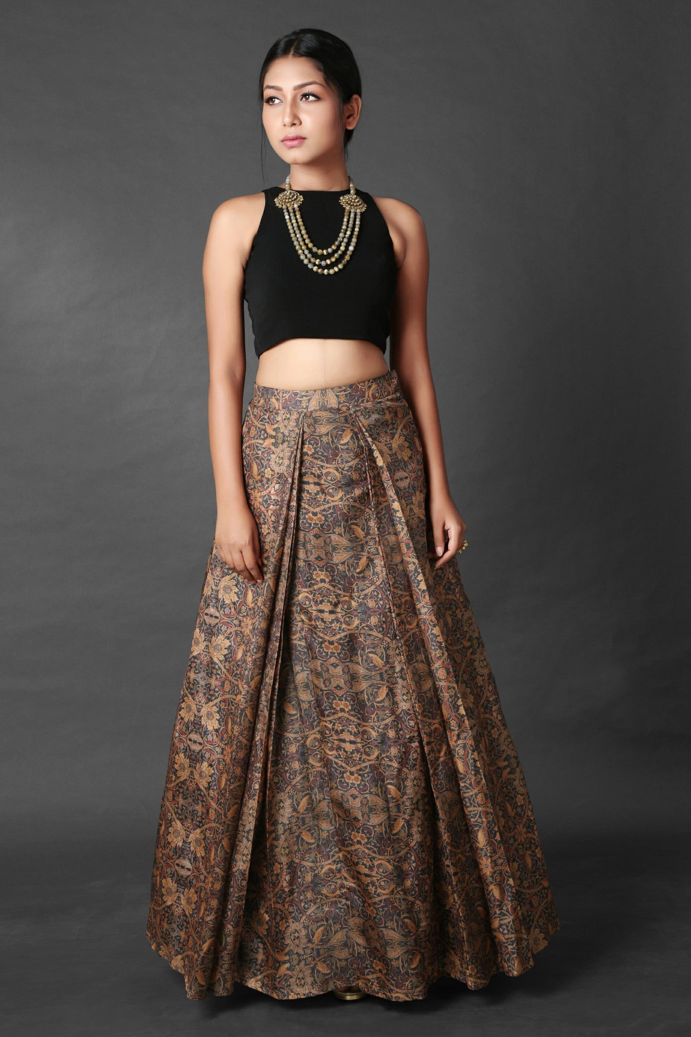Contemporary Print Lehenga - Indian Clothing in Denver, CO, Aurora, CO, Boulder, CO, Fort Collins, CO, Colorado Springs, CO, Parker, CO, Highlands Ranch, CO, Cherry Creek, CO, Centennial, CO, and Longmont, CO. Nationwide shipping USA - India Fashion X