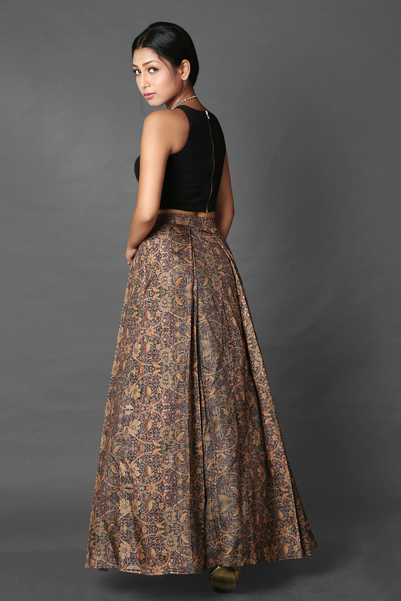 Contemporary Print Lehenga - Indian Clothing in Denver, CO, Aurora, CO, Boulder, CO, Fort Collins, CO, Colorado Springs, CO, Parker, CO, Highlands Ranch, CO, Cherry Creek, CO, Centennial, CO, and Longmont, CO. Nationwide shipping USA - India Fashion X