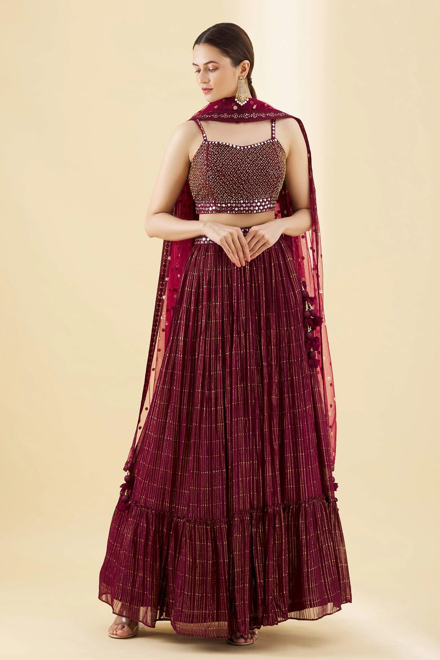 Purple Net Georgette Lehenga Indian Clothing in Denver, CO, Aurora, CO, Boulder, CO, Fort Collins, CO, Colorado Springs, CO, Parker, CO, Highlands Ranch, CO, Cherry Creek, CO, Centennial, CO, and Longmont, CO. NATIONWIDE SHIPPING USA- India Fashion X