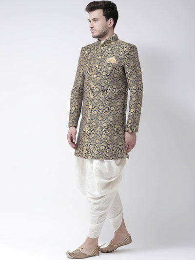 Navy Floral Woven Sherwani Indian Clothing in Denver, CO, Aurora, CO, Boulder, CO, Fort Collins, CO, Colorado Springs, CO, Parker, CO, Highlands Ranch, CO, Cherry Creek, CO, Centennial, CO, and Longmont, CO. NATIONWIDE SHIPPING USA- India Fashion X