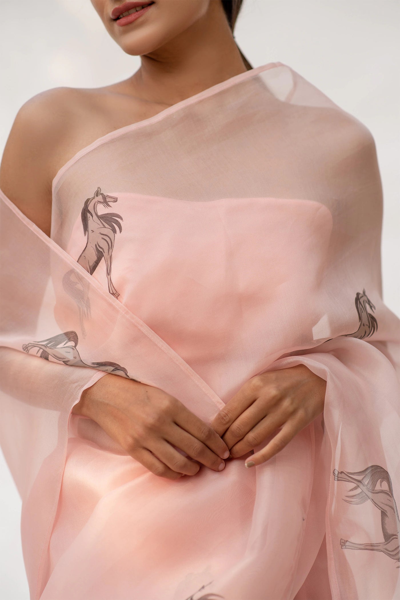 Horse Motif Silk Saree - Indian Clothing in Denver, CO, Aurora, CO, Boulder, CO, Fort Collins, CO, Colorado Springs, CO, Parker, CO, Highlands Ranch, CO, Cherry Creek, CO, Centennial, CO, and Longmont, CO. Nationwide shipping USA - India Fashion X