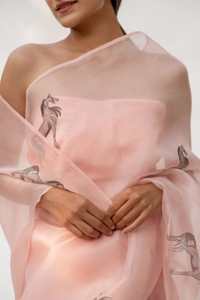 Horse Motif Silk Saree - Indian Clothing in Denver, CO, Aurora, CO, Boulder, CO, Fort Collins, CO, Colorado Springs, CO, Parker, CO, Highlands Ranch, CO, Cherry Creek, CO, Centennial, CO, and Longmont, CO. Nationwide shipping USA - India Fashion X