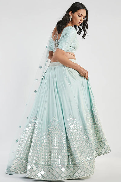 Powder Blue Lehenga Set - Indian Clothing in Denver, CO, Aurora, CO, Boulder, CO, Fort Collins, CO, Colorado Springs, CO, Parker, CO, Highlands Ranch, CO, Cherry Creek, CO, Centennial, CO, and Longmont, CO. Nationwide shipping USA - India Fashion X
