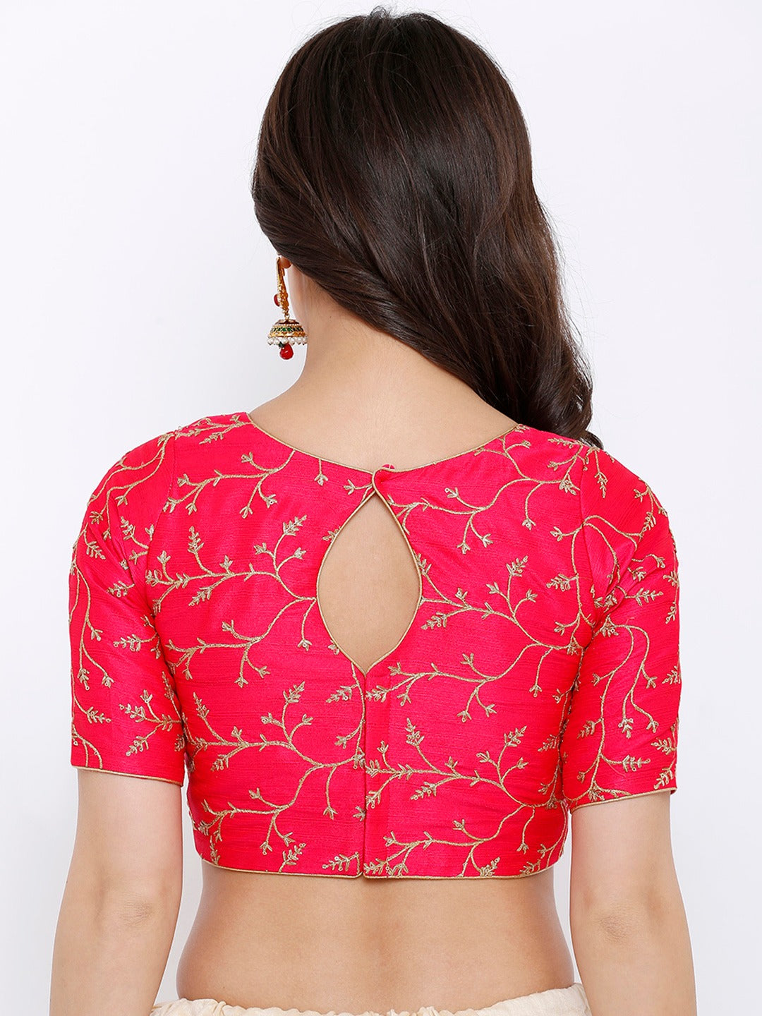 Pink Embroidered Saree Blouse Indian Clothing in Denver, CO, Aurora, CO, Boulder, CO, Fort Collins, CO, Colorado Springs, CO, Parker, CO, Highlands Ranch, CO, Cherry Creek, CO, Centennial, CO, and Longmont, CO. NATIONWIDE SHIPPING USA- India Fashion X