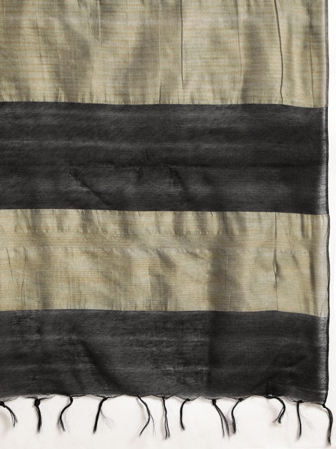 Black and Beige Striped Saree - Indian Clothing in Denver, CO, Aurora, CO, Boulder, CO, Fort Collins, CO, Colorado Springs, CO, Parker, CO, Highlands Ranch, CO, Cherry Creek, CO, Centennial, CO, and Longmont, CO. Nationwide shipping USA - India Fashion X