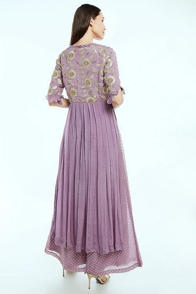 Lilac Kurta Farshi Pants Set - Indian Clothing in Denver, CO, Aurora, CO, Boulder, CO, Fort Collins, CO, Colorado Springs, CO, Parker, CO, Highlands Ranch, CO, Cherry Creek, CO, Centennial, CO, and Longmont, CO. Nationwide shipping USA - India Fashion X